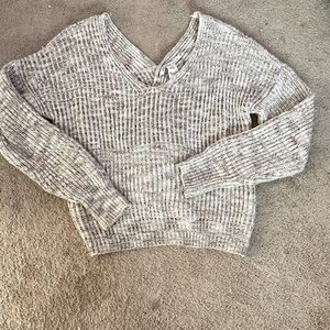 Cute cropped sweater multi colored with neutral colors